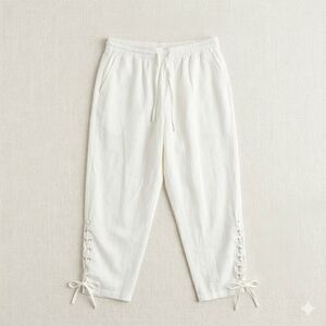 Elegant White Cropped Pants